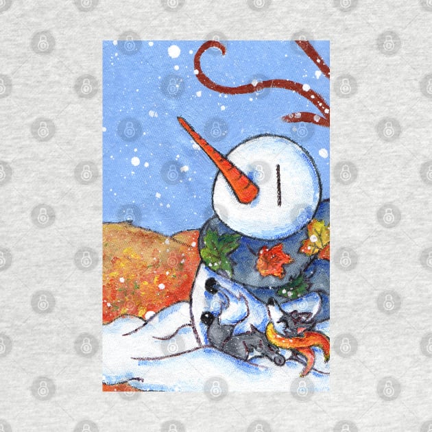 The First Snowman of the Season! by KristenOKeefeArt